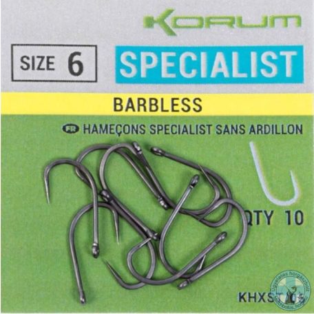 KORUM SPECIALIST BARBLESS #6